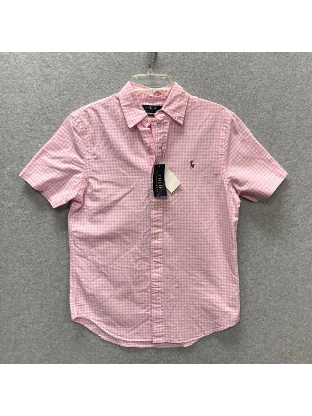 Men's Polo Ralph Lauren Oxford Button Down Mens Size Small Plaid S/S Shirt